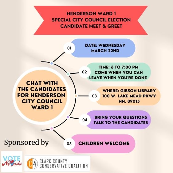 HENDERSON WARD 1 SPECIAL CITY COUNCIL ELECTION CANDIDATE MEET &amp; GREET