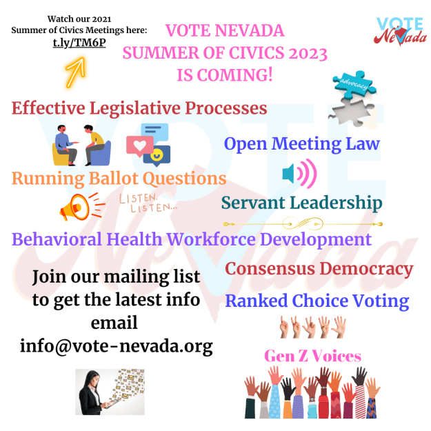 VOTE NEVADA SUMMER OF CIVICS 2023